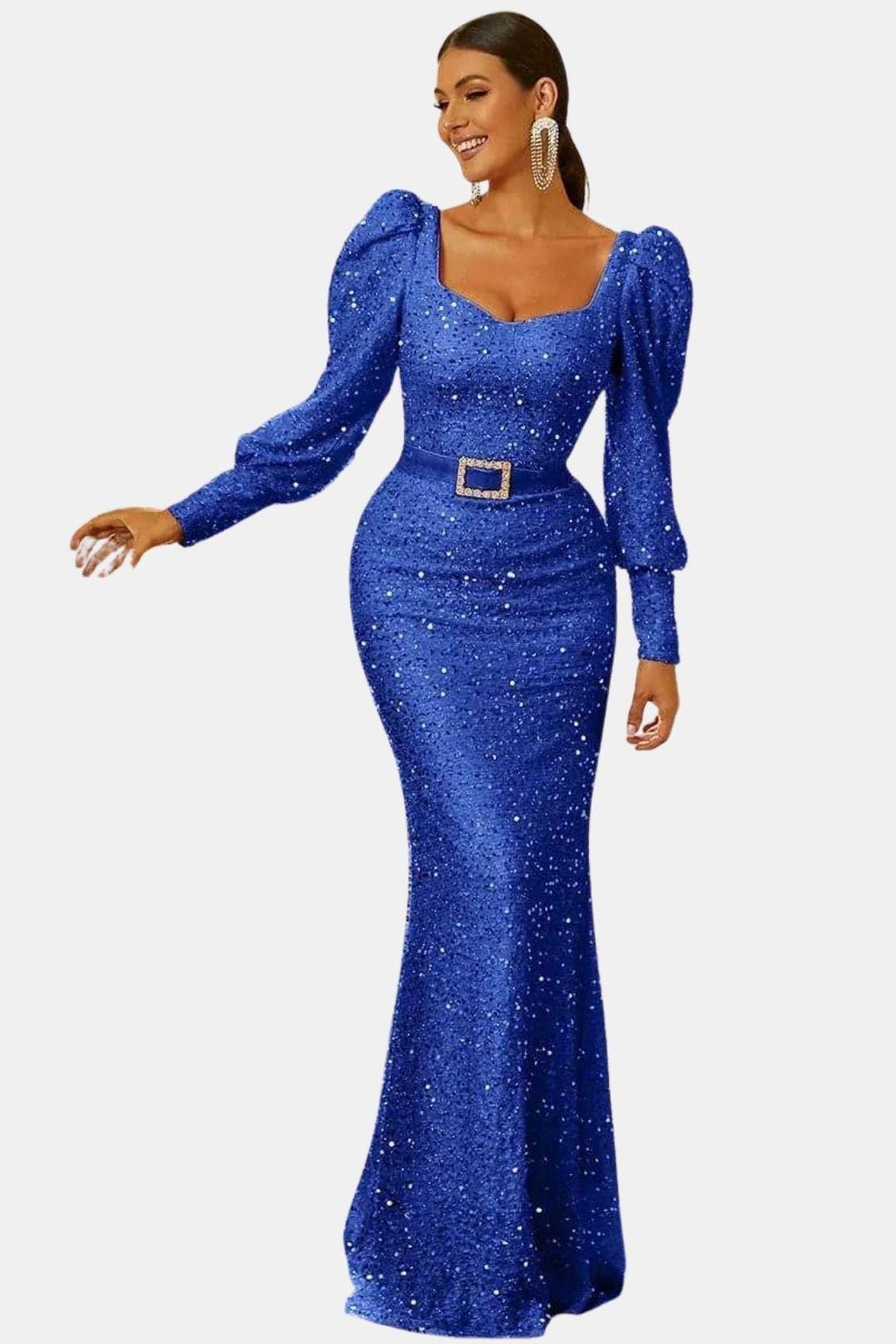 Elisoria | Sweetheart Neck Sequin Mermaid Evening Dress