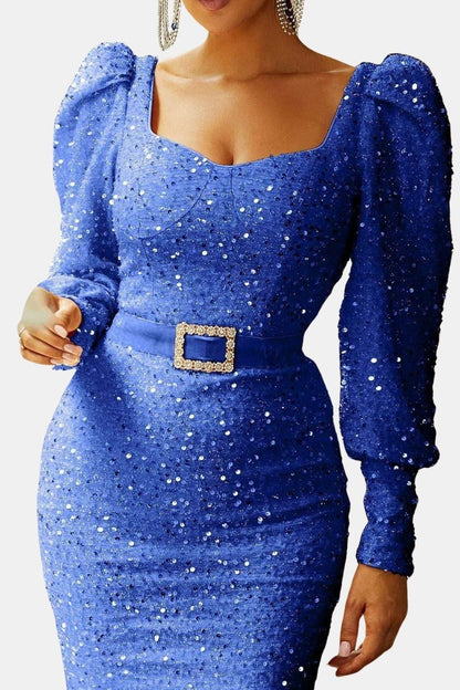 Elisoria | Sweetheart Neck Sequin Mermaid Evening Dress